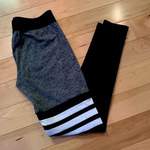 Bombshell over the knee stripe leggings